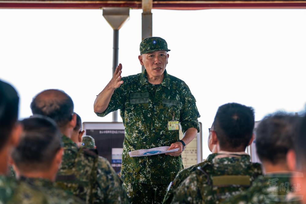 梅總長強調國軍戰備訓練目標。（軍聞社記者吳東昇攝）