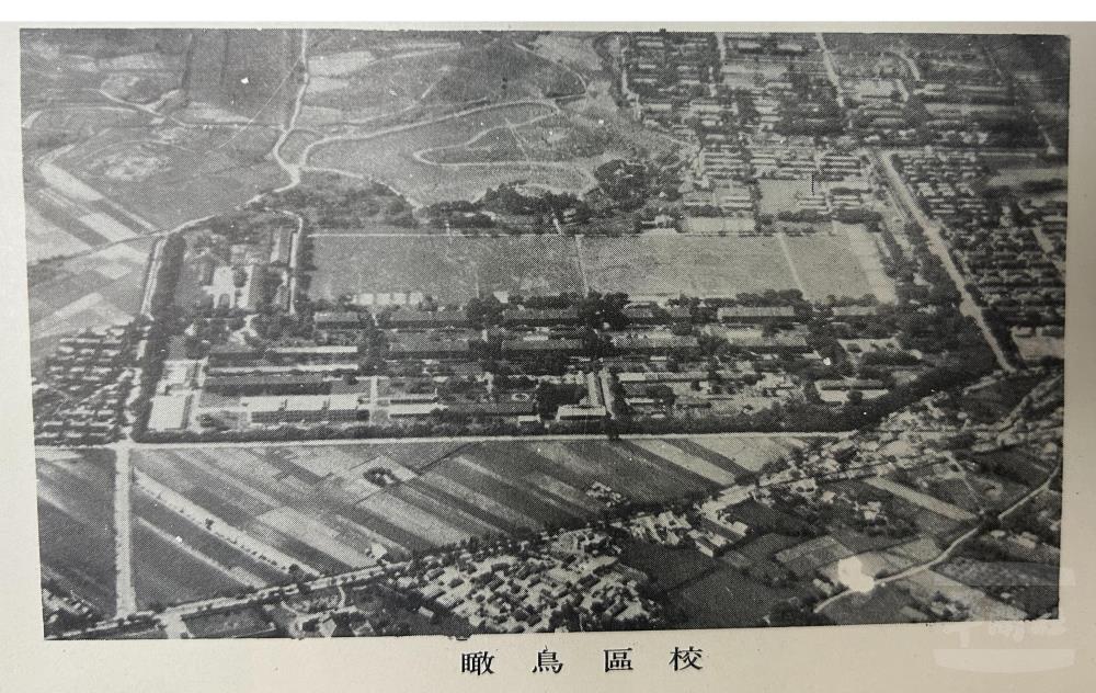 鳳山復校初期的校園鳥瞰圖。（陸軍司令部提供）