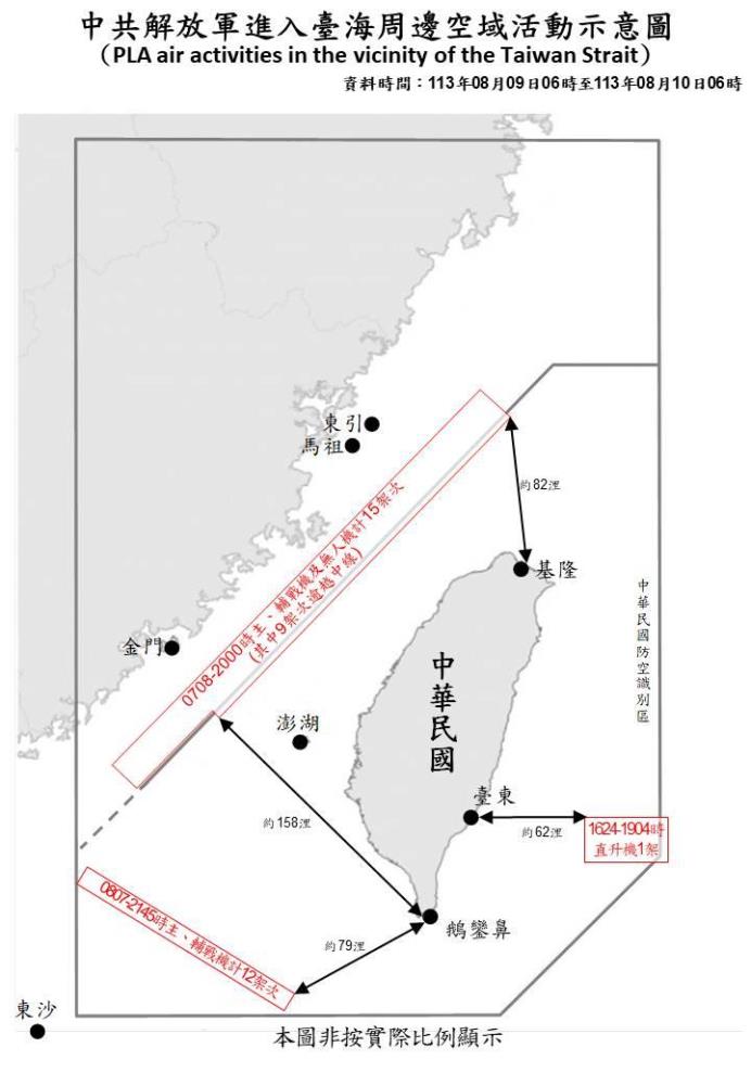 中共機艦臺海周邊活動　國軍嚴密監控應處