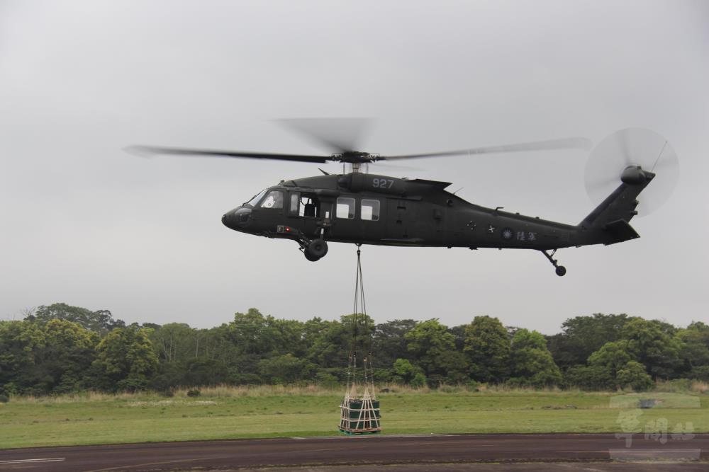 陸軍航空第601旅日前於駐地實施災防任務訓練。（陸航601旅提供）