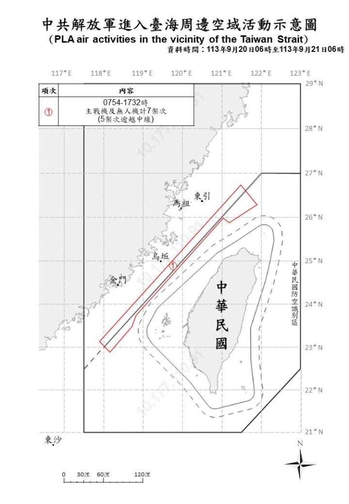 中共機艦續於臺海周邊活動　國軍嚴密監控應處